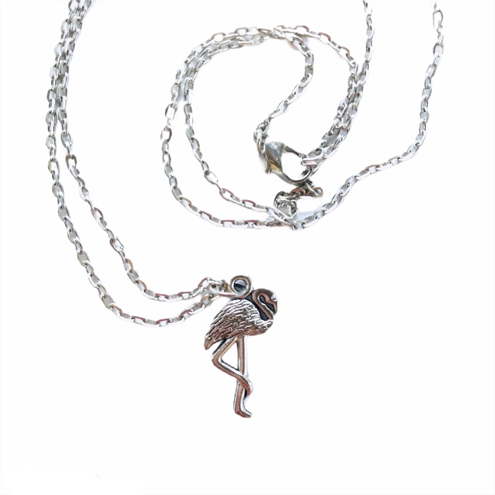 Silver Flamingo Necklace - Picture 2 of 2